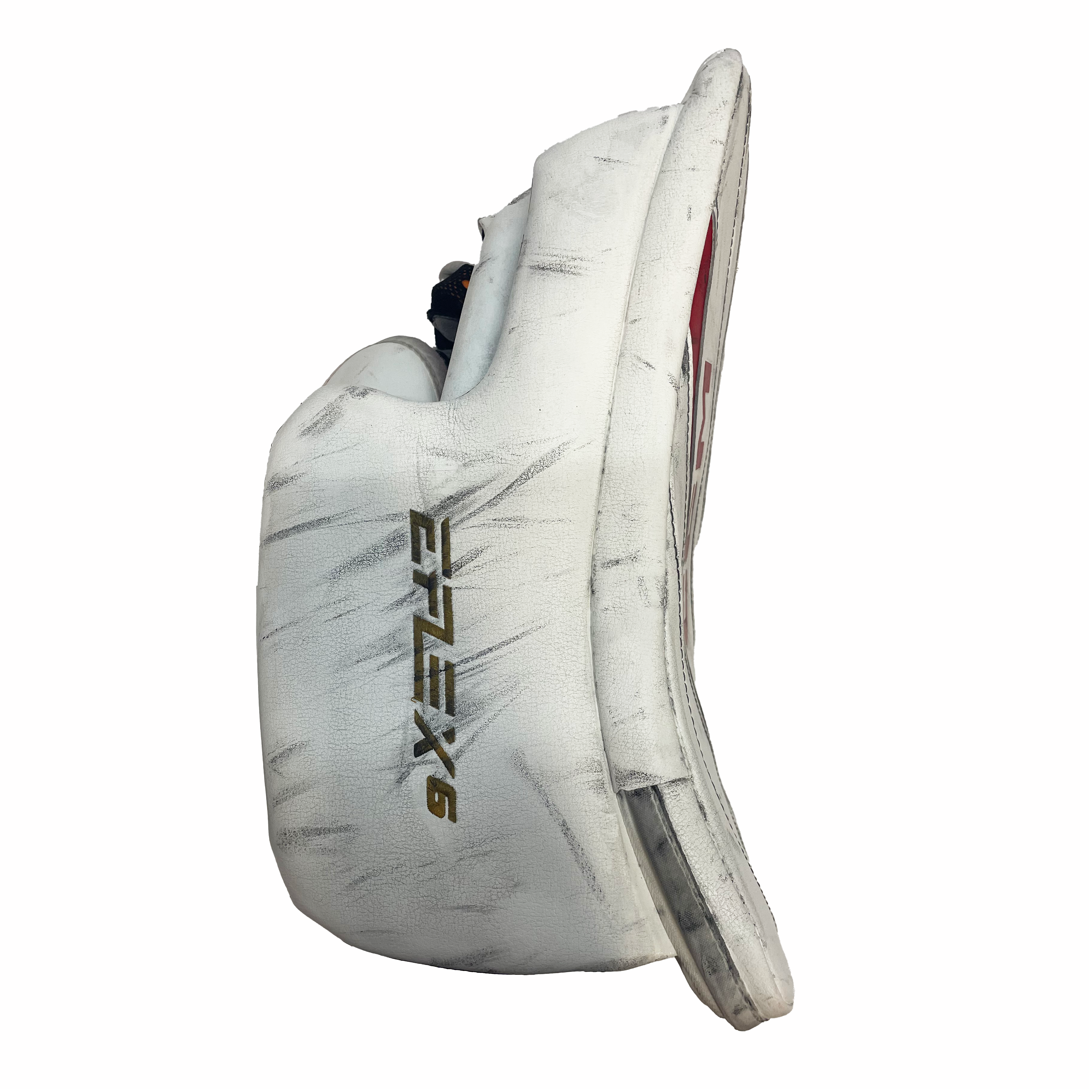 CCM Extreme Flex 6 - Ensemble complet de gardien de but senior AHL Pro Stock d'occasion (blanc/rouge)